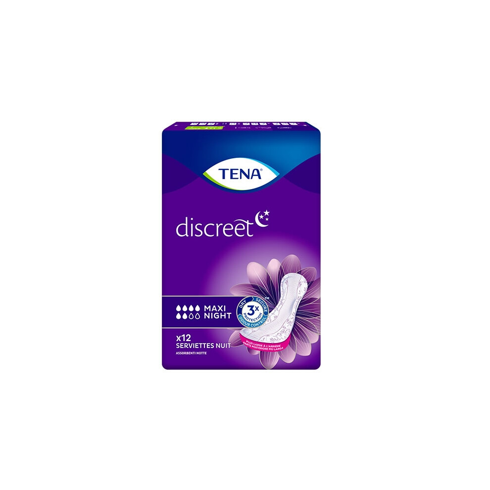 Tena Discreet Maxi Night Incontinence Pad 12Und