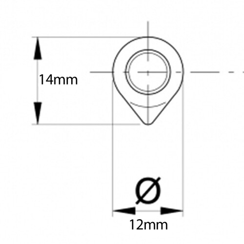 Hinge 80mm Stainless drop profile weldable fixed pin 2