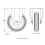 Parnells 160mm 6" stainless steel castor grey rubber, fixed, 135kg 2