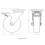 Parnells Rueda giratoria/freno de acero inoxidable de 75 mm con termoconductor gris 2