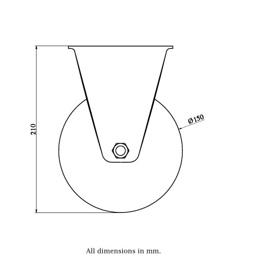 Parnells 150 mm Bockrolle mit Graugussrad 1
