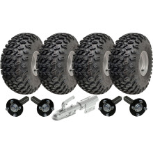 22x11.00-8 Twin Axle Utility ATV Quad Trailer Kit Wheels & Axles & Swivel Hitch