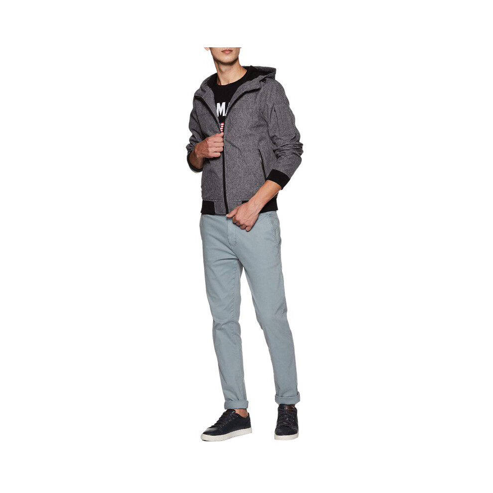 (Grey, S) LEVIS Mens Jacket Hooded Neck