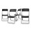 80cm Black Square Rattan Folding Table 4 Folding Chairs 4