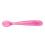 Chicco Duplo Soft Pink Silicone Spoon 6m+ 2 Units 1