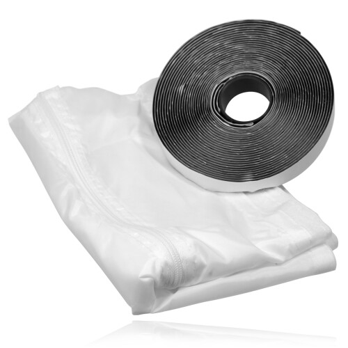 SPARES2GO 3m Window Seal Kit Portable Air Conditioning Zip Hose Vent Universal 1