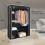 Canvas Wardrobe Organizer - Double - Black 2