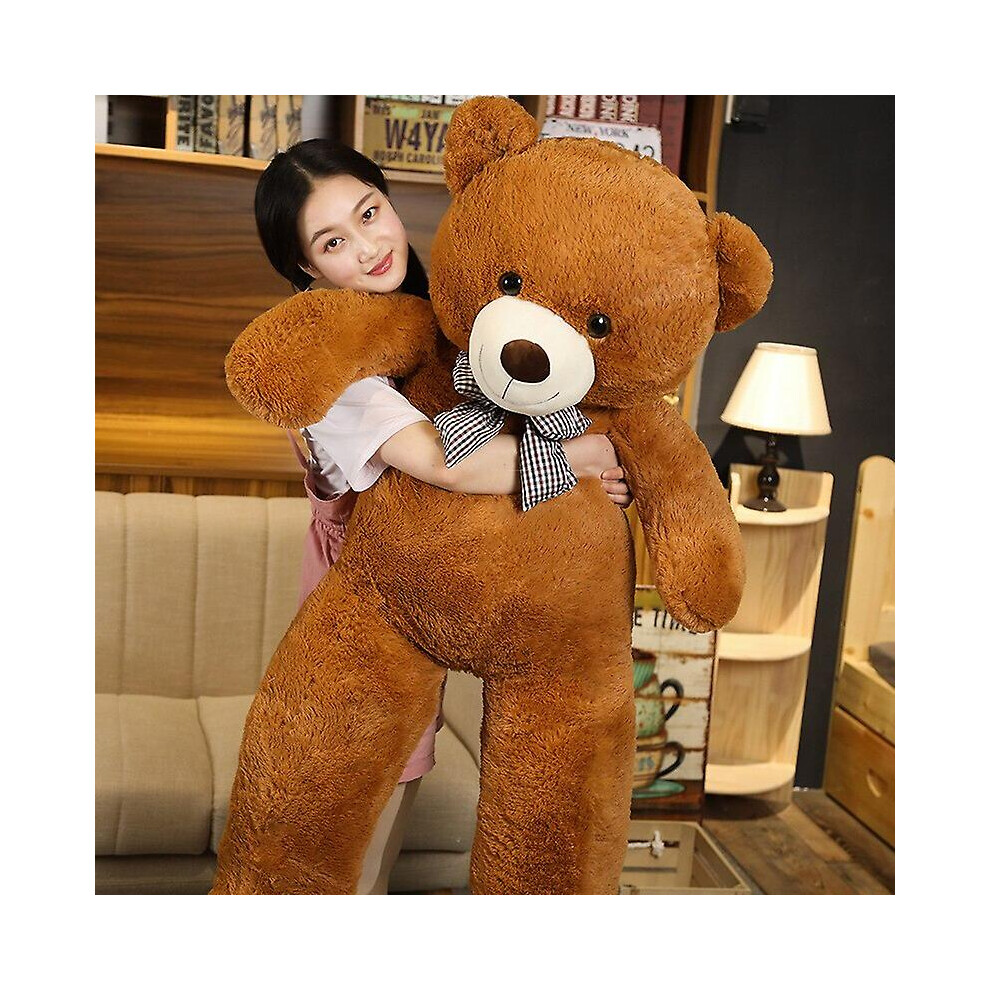 (dark brown, 120cm) High Quality Giant American Bear Plush Doll Soft Stuffed Animal Teddy Bear