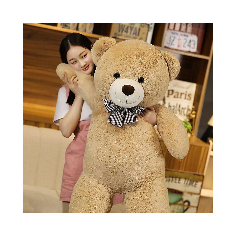 (light brown, 120cm) High Quality Giant American Bear Plush Doll Soft Stuffed Animal Teddy Bear