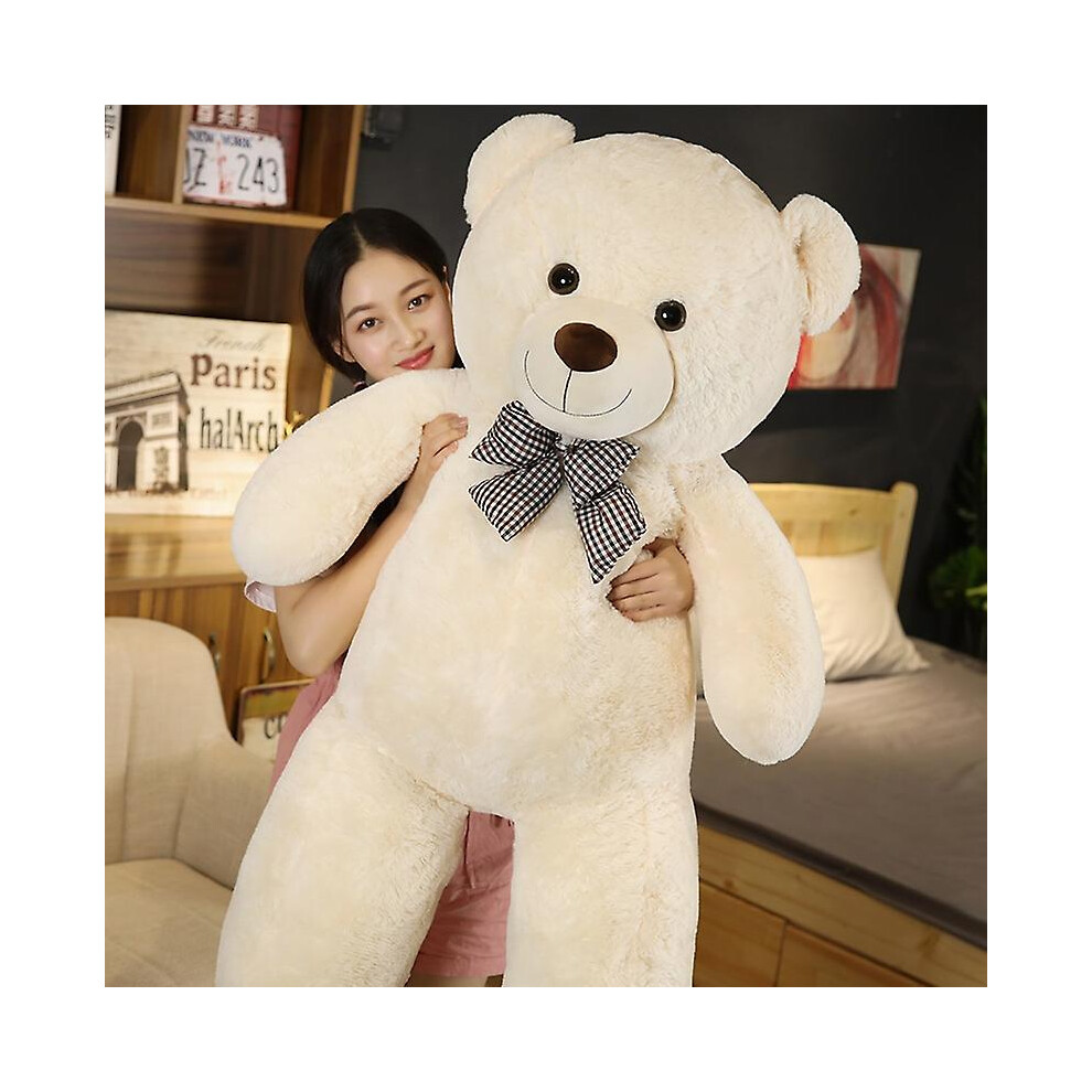 (white, 120cm) High Quality Giant American Bear Plush Doll Soft Stuffed Animal Teddy Bear