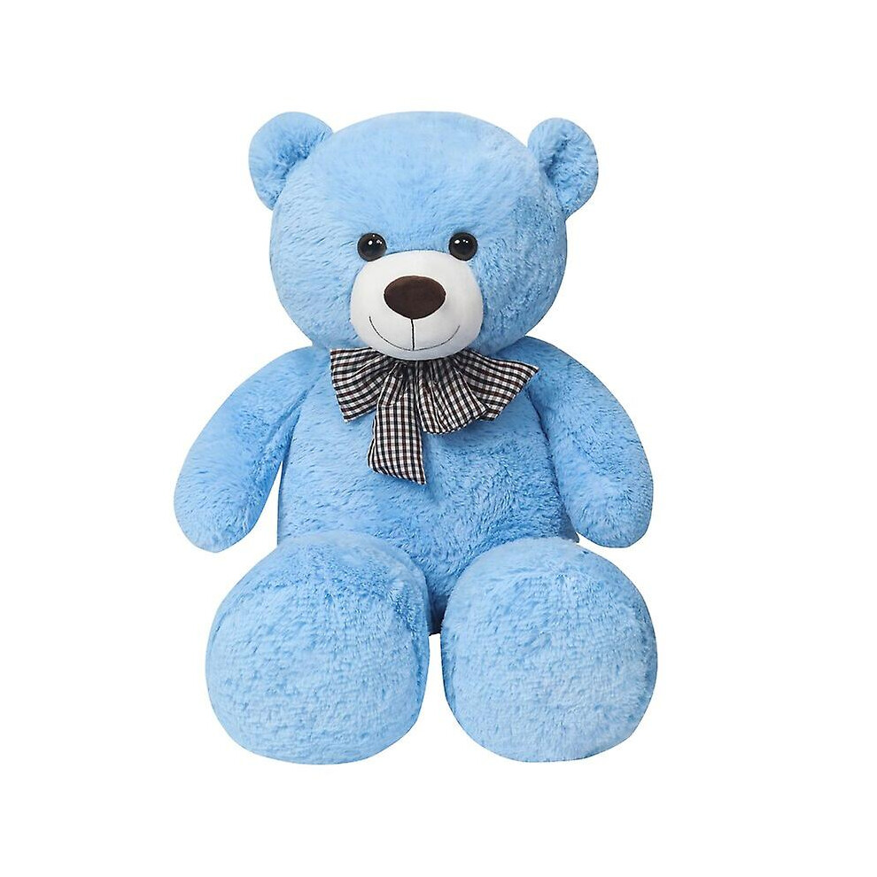 (Blue, 95cm) High Quality Giant American Bear Plush Doll Soft Stuffed Animal Teddy Bear