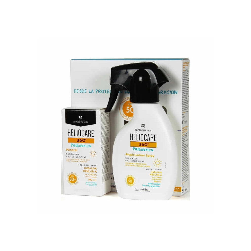 Heliocare 360Âº Pack Pediatrics Mineral 50ml + Atopic Lotion Spray 75ml