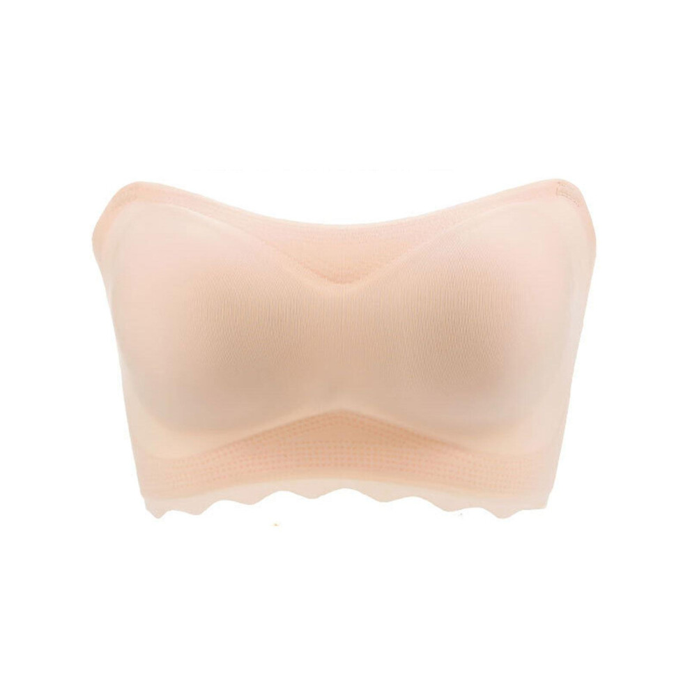 (Apricot, 5XL) Fabulous One Strapless Bra ,plus Size Strapless Invisible Pushl Up Bra (m-7xl Large,red, Black, Apricot) Up To 59% Er
