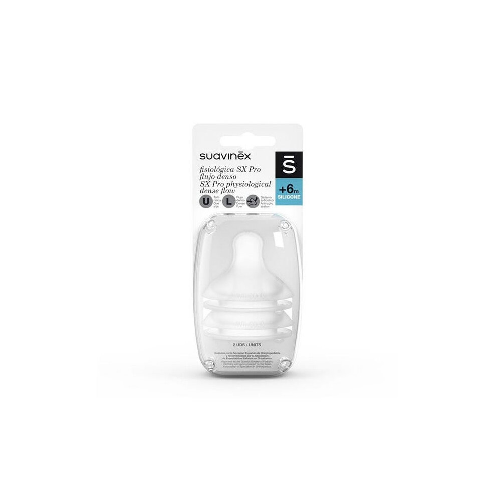 Suavinex Physiological Teat L Flow Silicone 2 Units