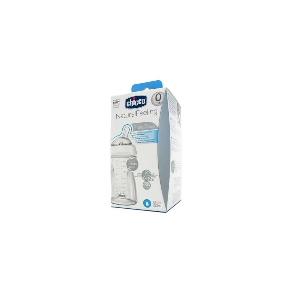Chicco Natural Feeling Crystal T Silicone Bottle 250Ml - Image 2