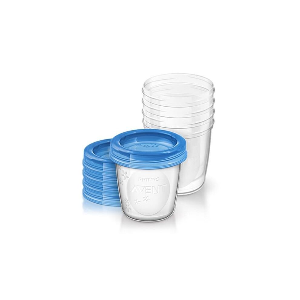 Philips Avent Avent Containers For Breast Milk 5 X 180Ml 5 Lids