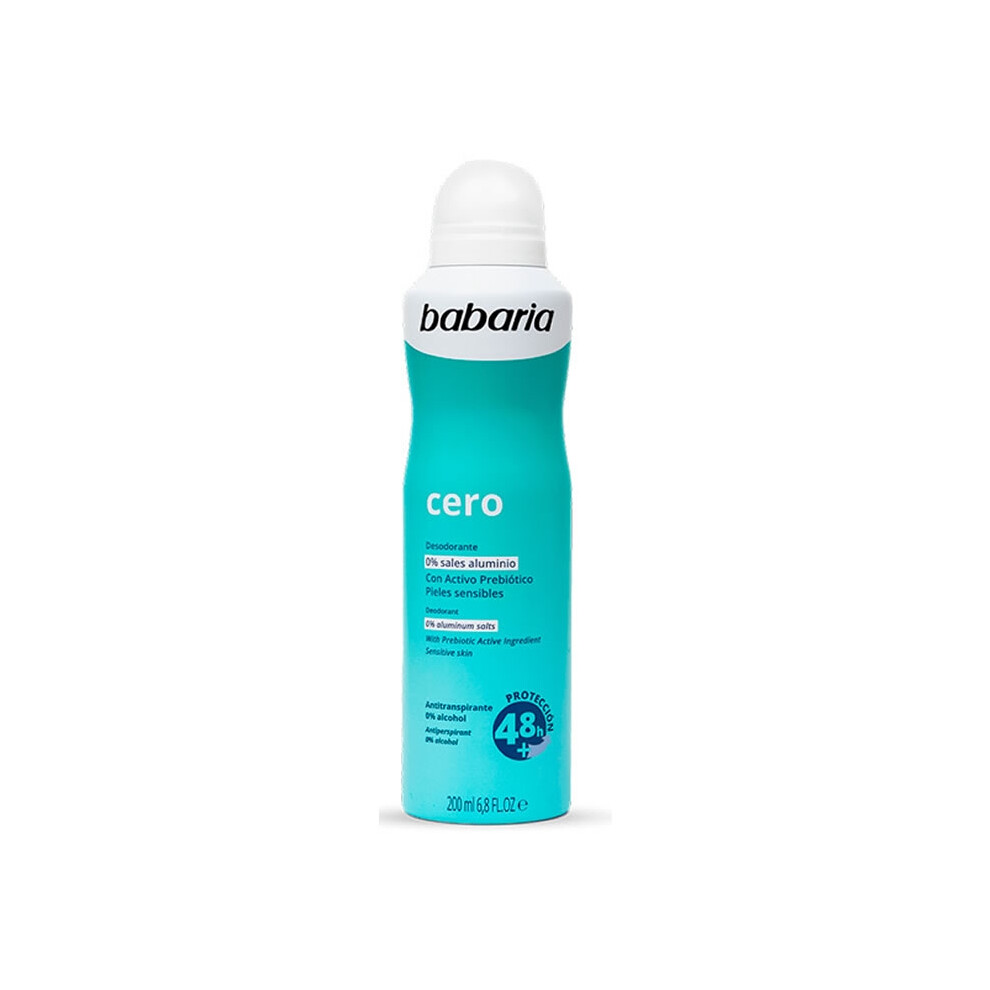 Babaria Deodorant Cero Antiperspirant Spray For Sensitive Skin 200 Ml - Image 2