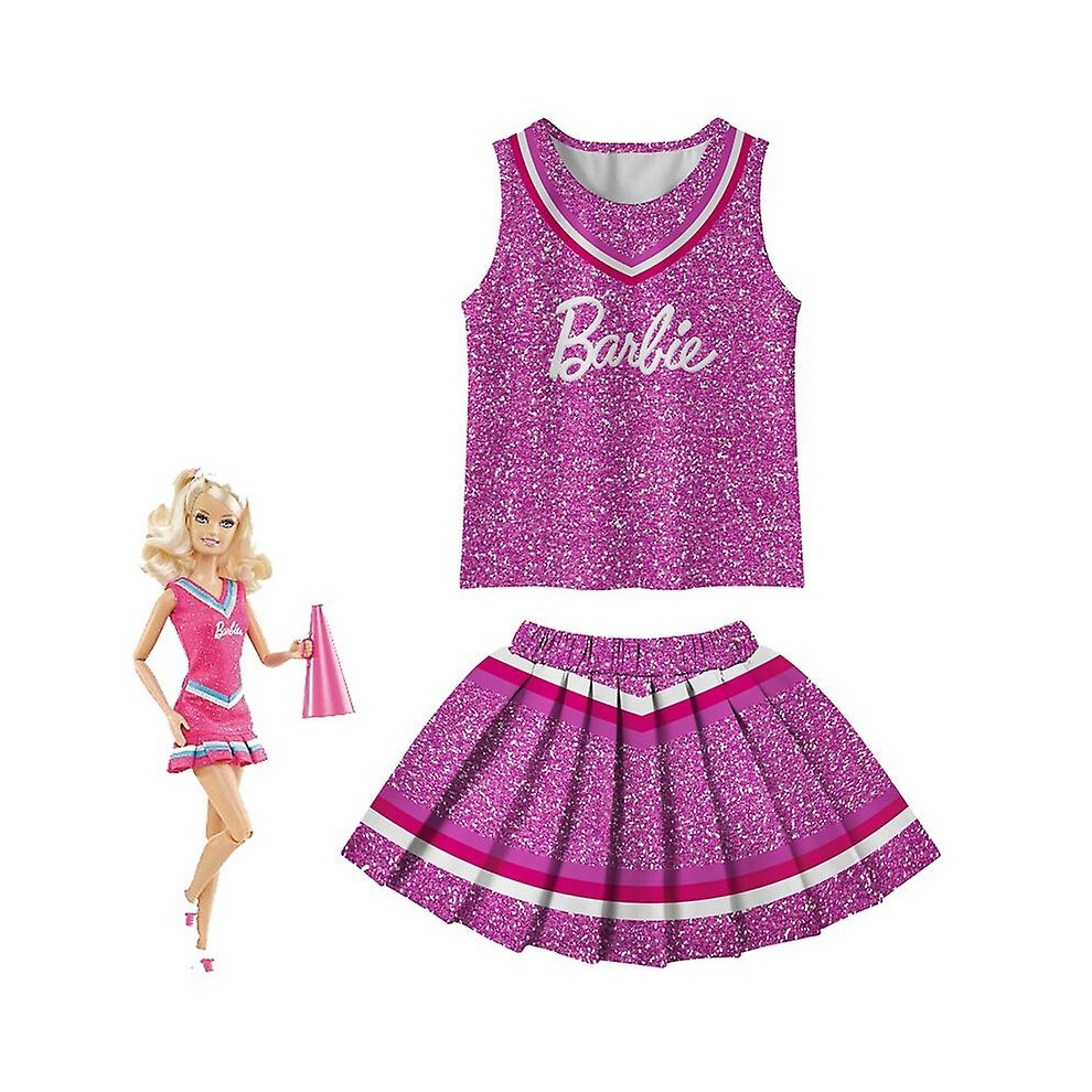 (, Xl) Halloween Cosplay Princess Dress For Girls Adults Vest Skirt Suit Cheerleader Dress Halloween Stage Performance Costumes Pink