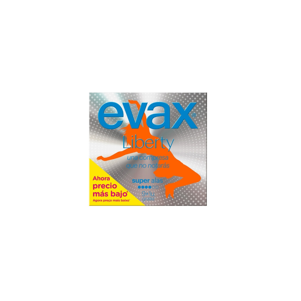 Evax Liberty Super With Wings Sanitary Towels 9+1 Units