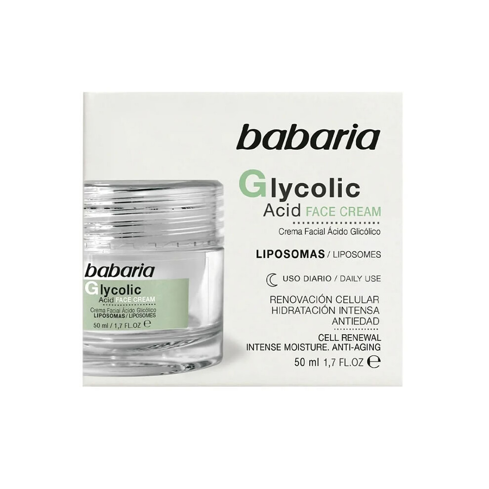 Babaria Glycolic Acid Face Cream Cell Renewal 50Ml
