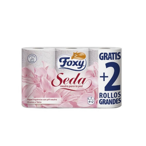 Papel higiénico foxy 4 + 2ud a