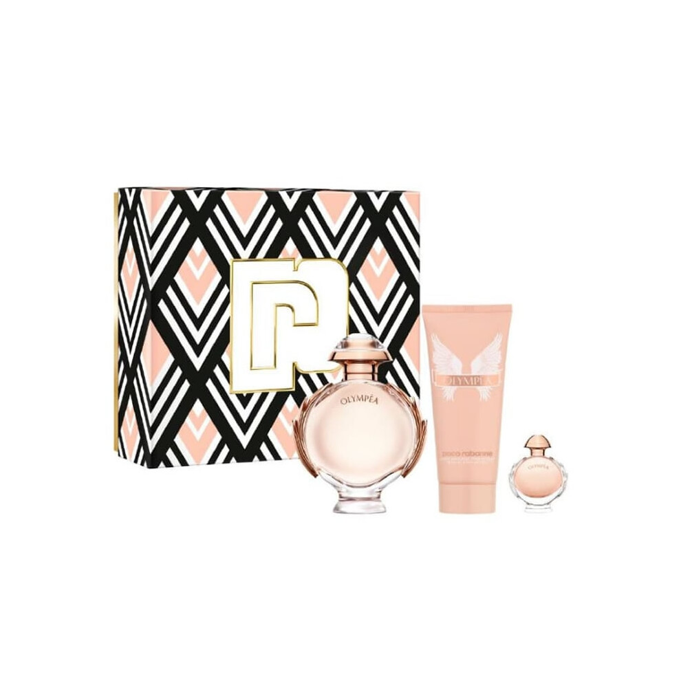 Paco Rabanne Olympéa Gift Set 80ml EDP Spray + Eau de Parfum 6ml + Body Lotion 100ml
