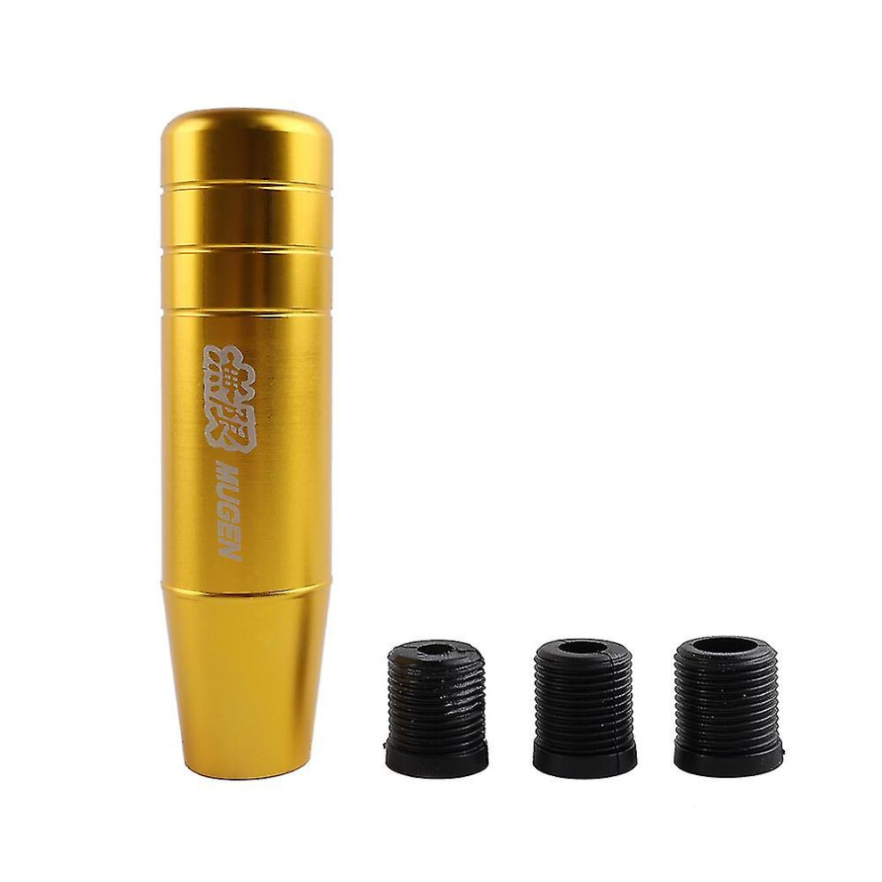(13Cm ) Aluminum Alloy Mugen Gear Shift Knob 13Cm And 18Cm Extended Long Manual Transmission Gear Stick Lever Shifter Knob-13Cm Gold/Black