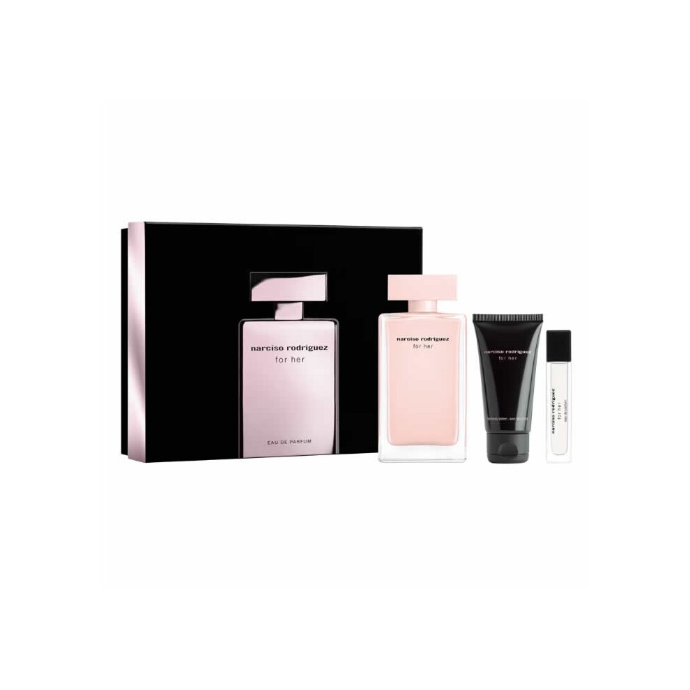 Narciso Rodriguez For Her Eau De Perfume Spray 100ml Set 3 Pieces