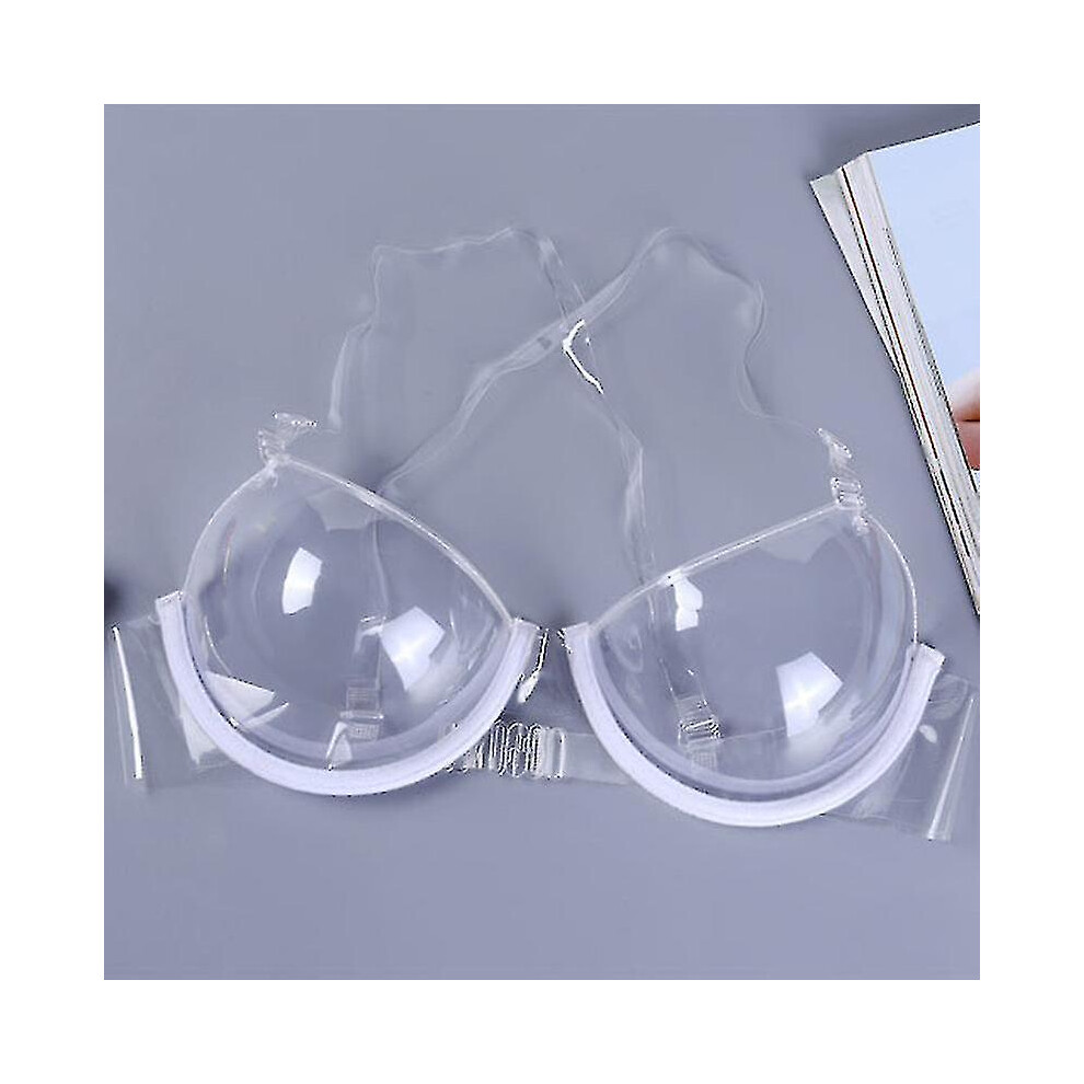 (36) Sexy Women 3/4 Cup Transparent Clear Push Up Bra Ultra-thin Strap Invisible Bras Underwear