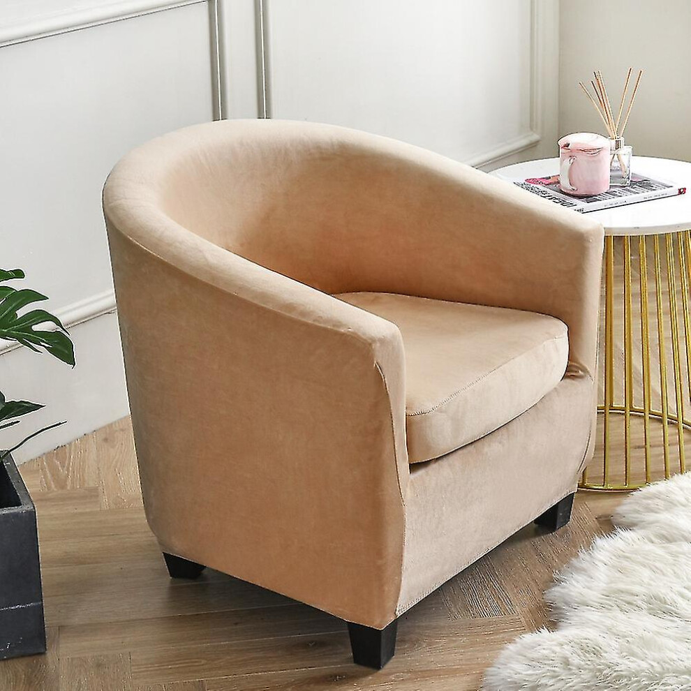 (Beige) Armchair Chair Sofa Cover Living Room Chair Seat Slipcover