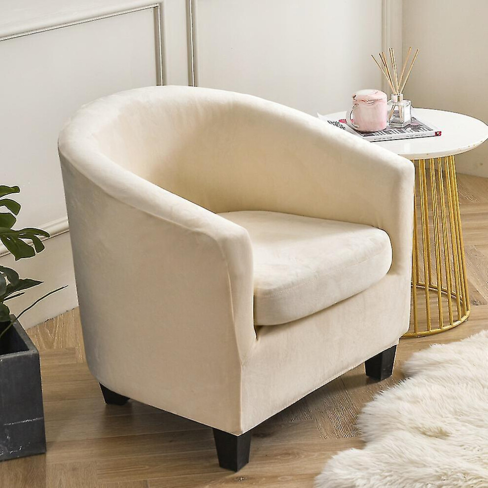 (Cream) Armchair Chair Sofa Cover Living Room Chair Seat Slipcover Cream