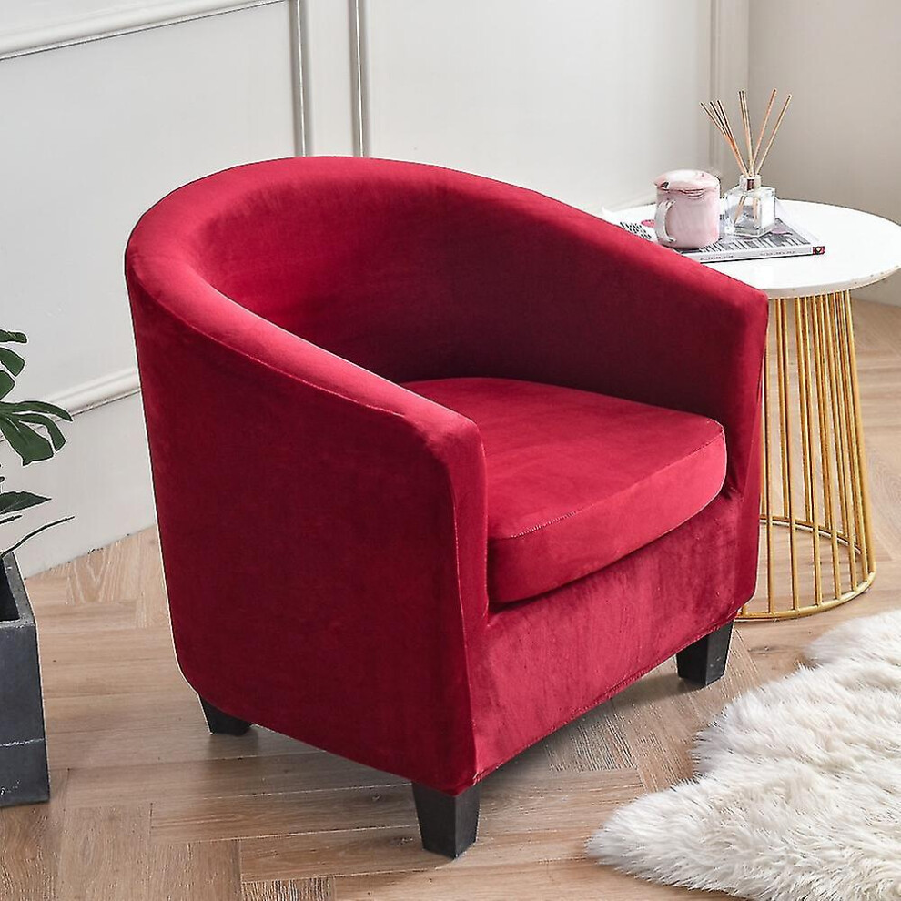 (Claret) Armchair Chair Sofa Cover Living Room Chair Seat Slipcover Gray/Beige/Blue