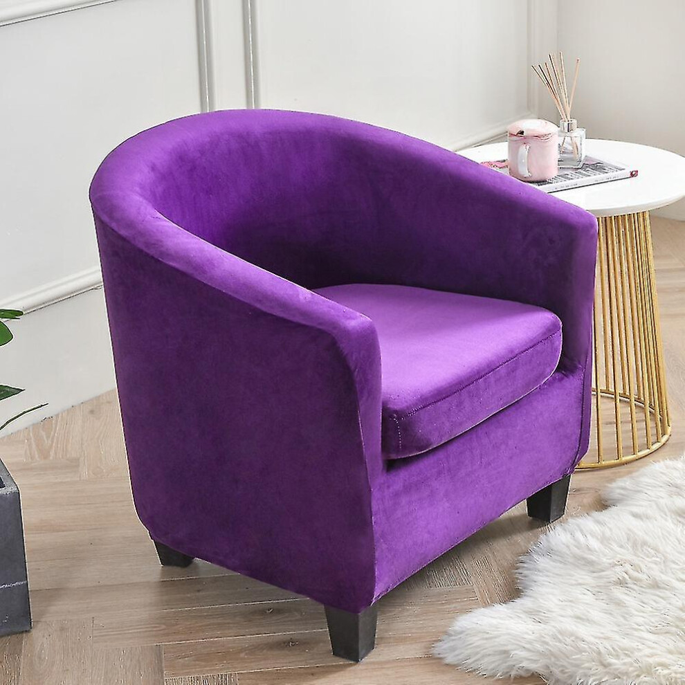 (Purple) Armchair Chair Sofa Cover Living Room Chair Seat Slipcover Purple