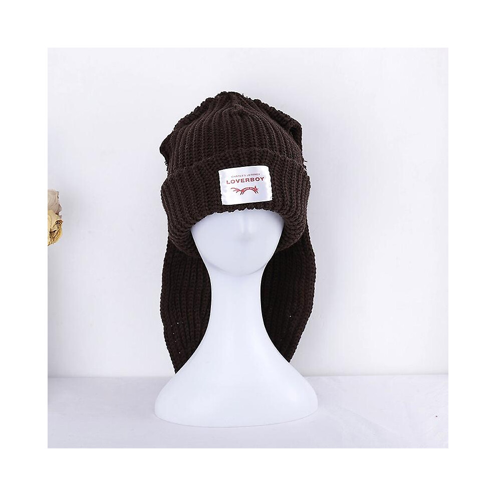 (Rabbit Long Ear Hat Knitted Hat Warm Cap Unisex Cap Beanie Long Ear Hat Bunnyhat) Rabbit Long Ear Hat Knitted Hat Warm Cap Unisex Cap Beanie Long Ear Hat Bunnyhat