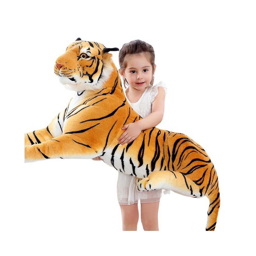 (, 30Cm) Realistic Tiger Stuffed Animals Plush Toy For Kids Yellow