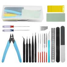 20 Pieces Model Building Tools, Gundam Model Tools Kit Model Basic Tools Kit Gundam Modeler Basic Tools Craft Set Hobby Building Tools for Model Car A
