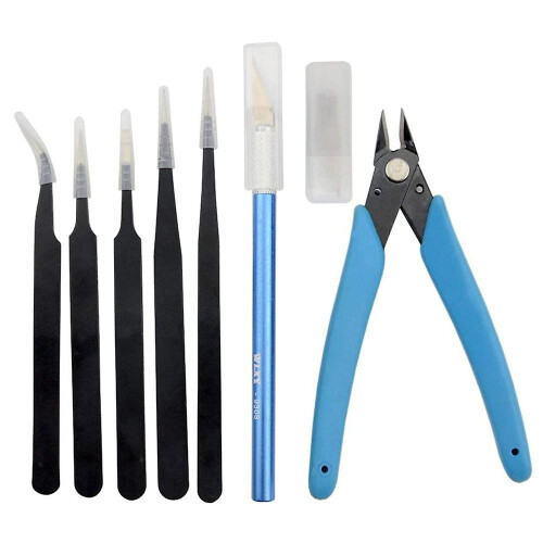20 Pieces Model Building Tools, Gundam Model Tools Kit Model Basic Tools Kit Gundam Modeler Basic Tools Craft Set Hobby Building Tools for Model Car A 2