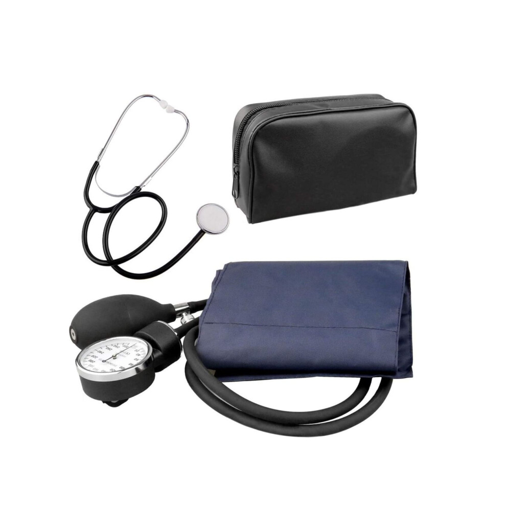 Professional Blood Pressure BP Monitor with Adult Cuff Set: Sphygmomanometer Stethoscope Kit for Accurate Cardiovascular Health Monitoring