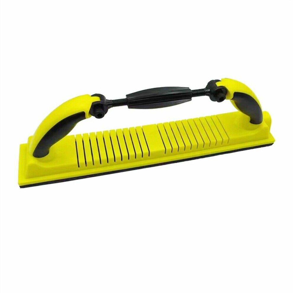 (Yellow) Durable Dust Extraction Hand Sanding File Block 70*400Mm Longboard With Hook And Loop For Polishing Sanding Ideal For Woodworking Home Improv 6935462225835