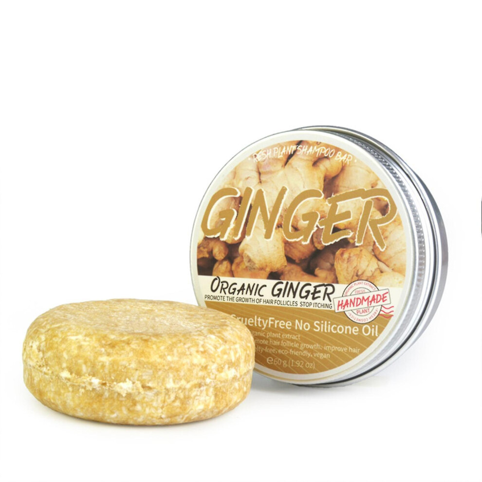 (Ginger) 2 Pcs Ginger Hair Regrowth Shampoo Bar, Promotes Hair Growthanti-dandruff And Anti-itching
