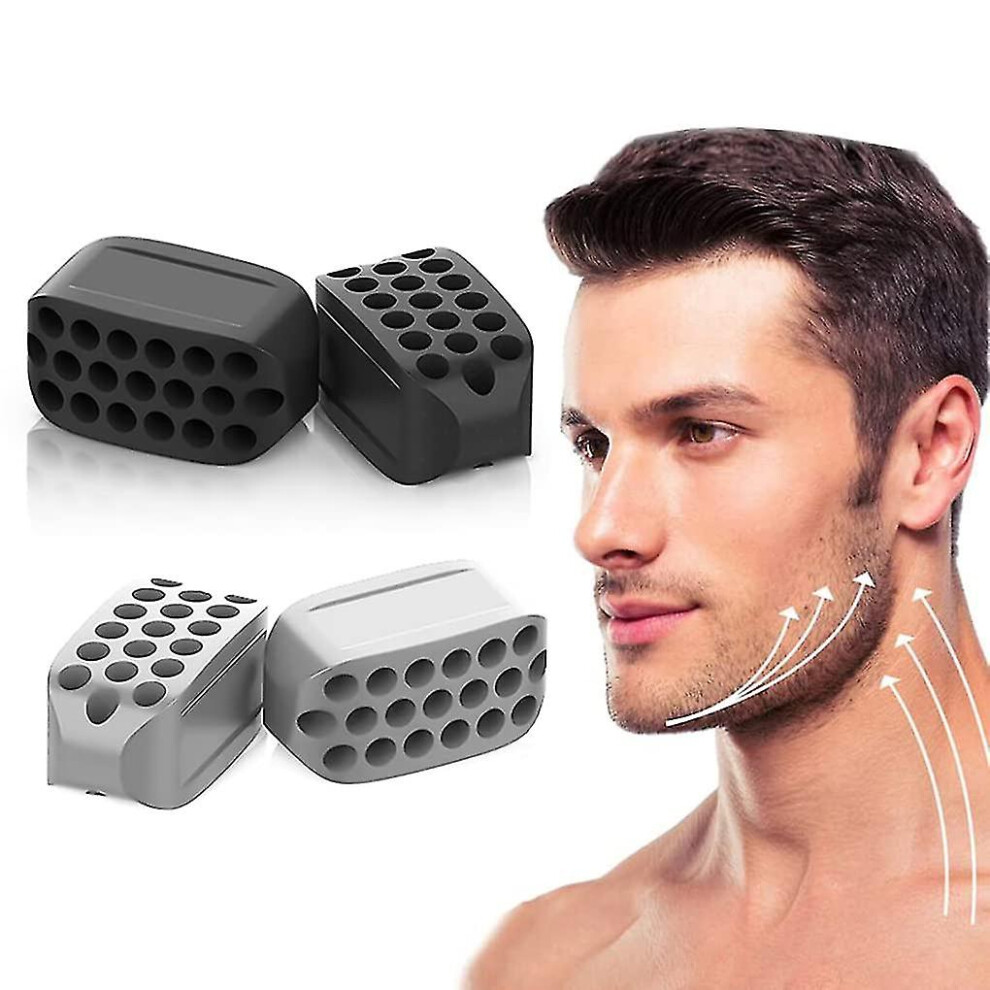 Jawline Exerciser, 4 Pack Of Jaw Exerciser, Double Chin Reducer Make Your Face Contour Clearer, Skin Firmer, Double Chin Eliminator Help You Younger A