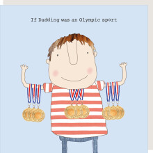 Rosie Made A Thing Dadding Olympic Sport Father's Day Funny Greeting Card