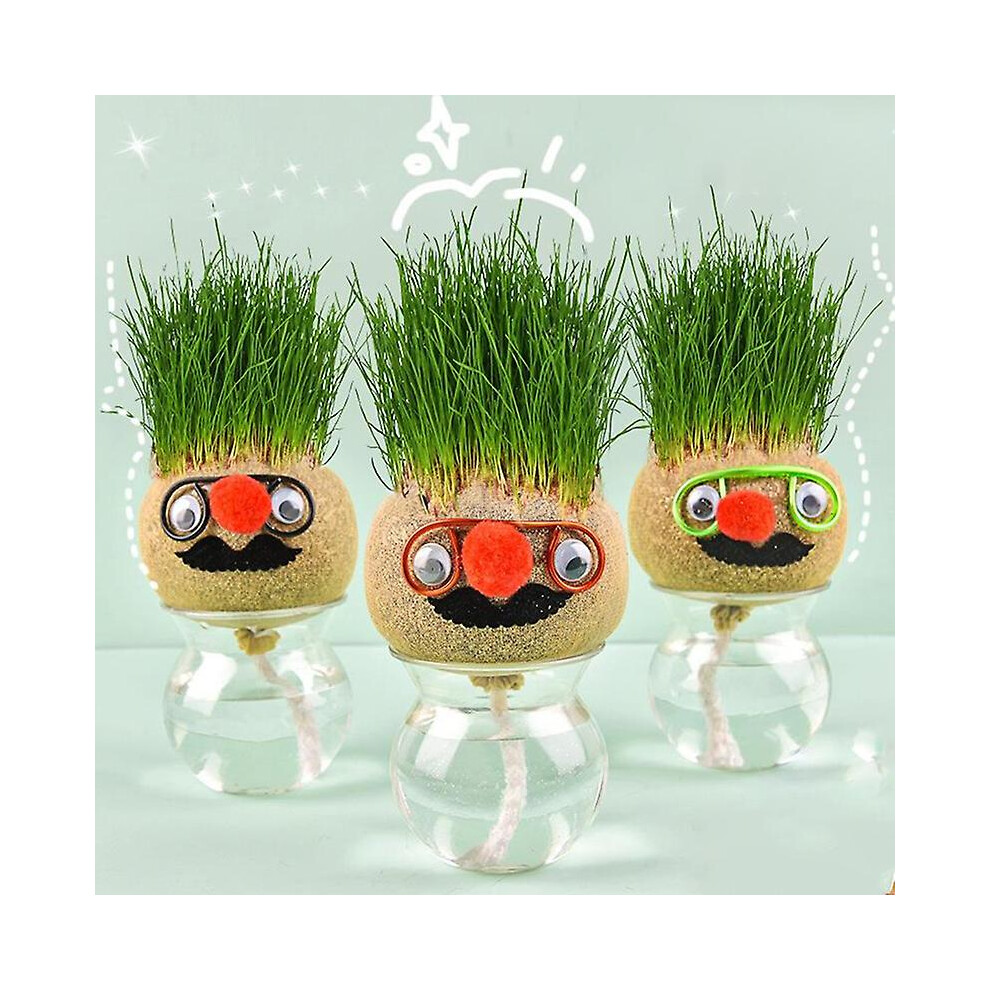 Grow Bag Pots Grass Head Doll Planting Bag Flower Pot Desktop Radiation Proof-image-OPC-PDXRXX2-NEW