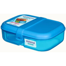 Sistema Ribbon Lunch Box 1.1 Litres With 130ml Mini Bite - Assorted