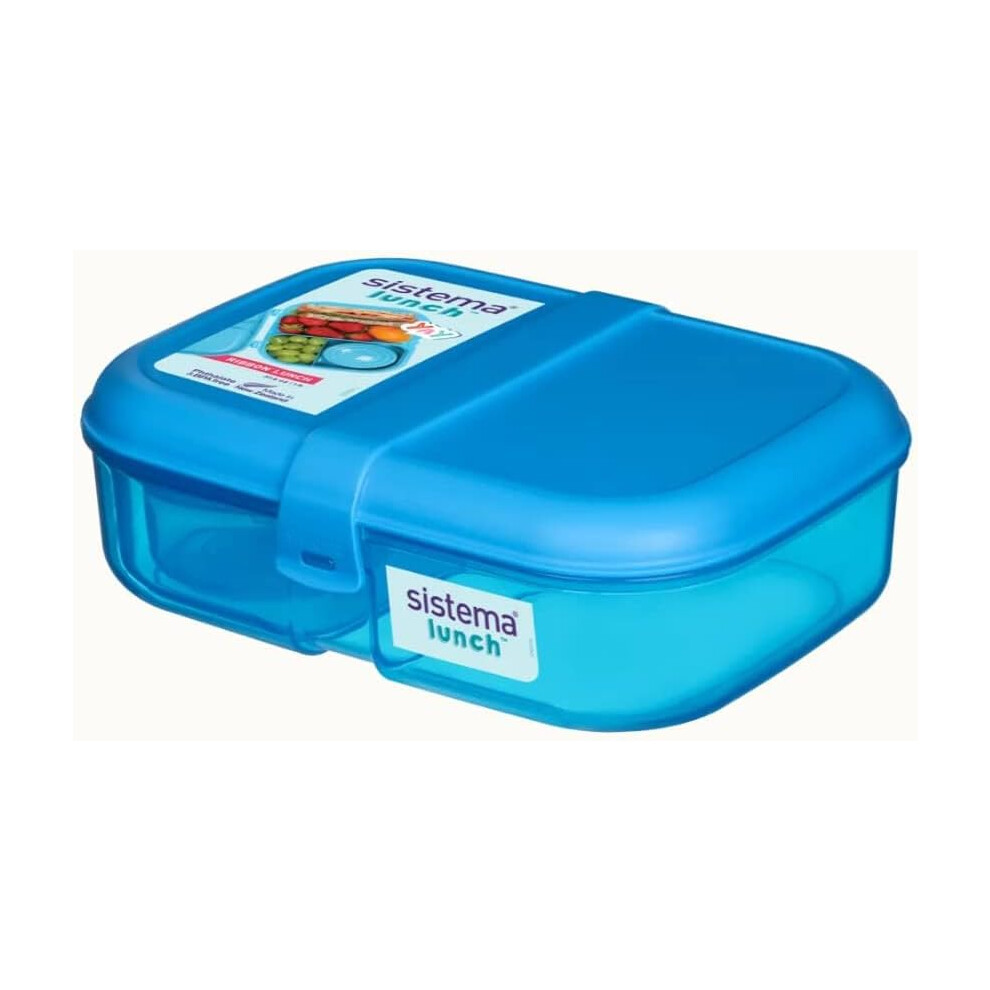 Sistema Ribbon Lunch Box 1.1 Litres With 130ml Mini Bite - Assorted