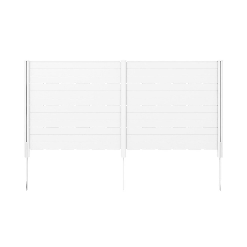 Outdoor Privacy Fence Screen Air Conditioner Fence 120 x 115 cm White