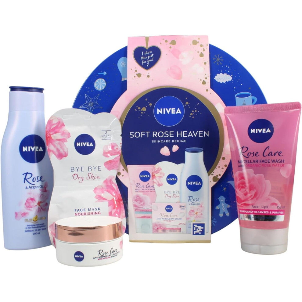 Nivea Womens Soft Rose Heaven Skincare Regime Gift Set