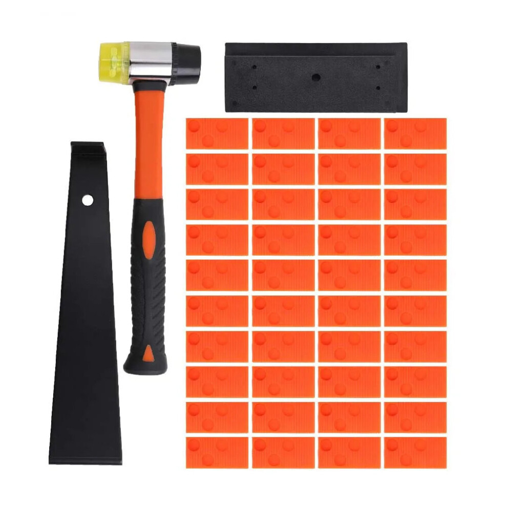 43-Piece Laminate Wood Flooring Installation Kit With 40 Spacers And Heavy Duty Pull Bar And Tapping Block 6935462223565