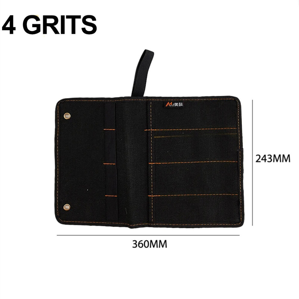 (4 Holes) Chisel Carrying Case Canvas Pocket Tool Roll Holder Wrench Pouch Organizer For Knife Hammers Gouges Carpenter 6935462223152