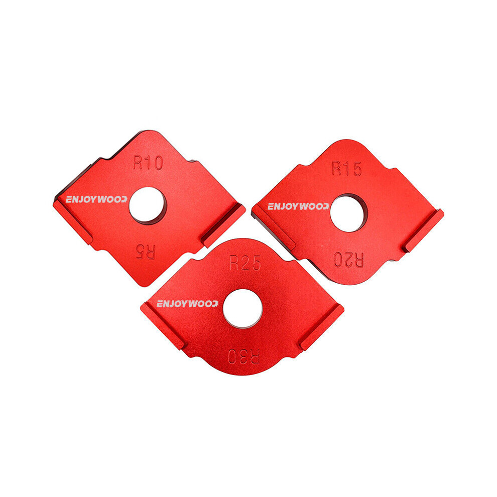 ENJOYWOOD 3PCS Aluminum Router Corner Jig Set R5-R30 6 in 1 Precision Woodworking Corner Templates Enduring and Easy to Use